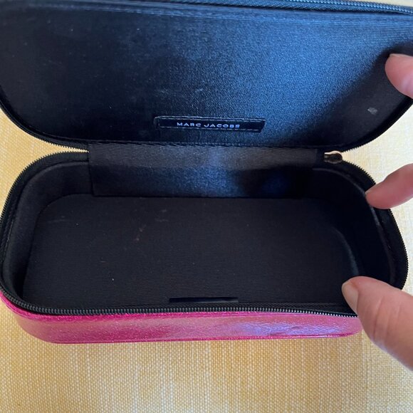 Marc Jacobs Snapshot Bag Pink Leopard Print Case Glitter - Picture 4 of 9